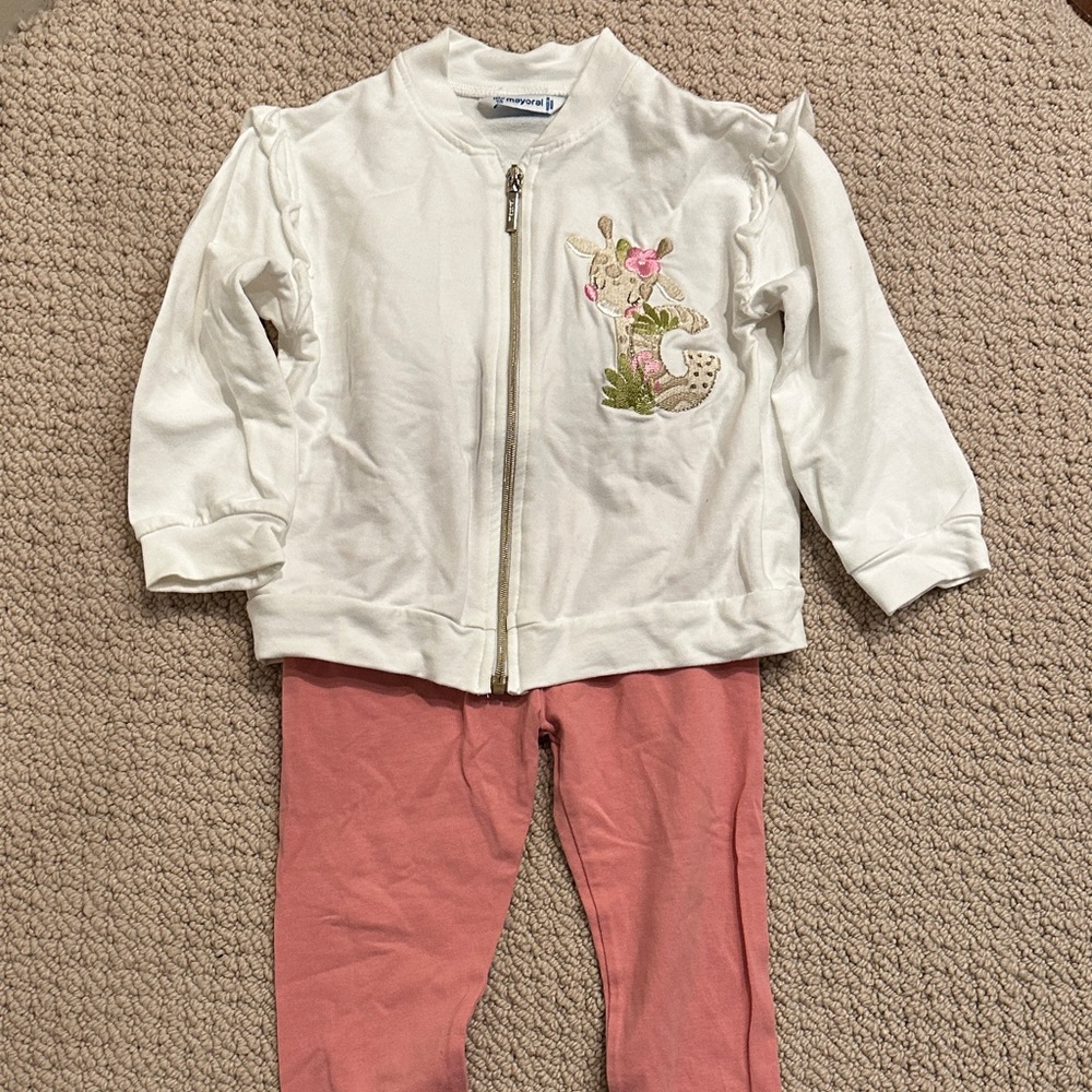 Mayoral Pink Elastic Waist Pants